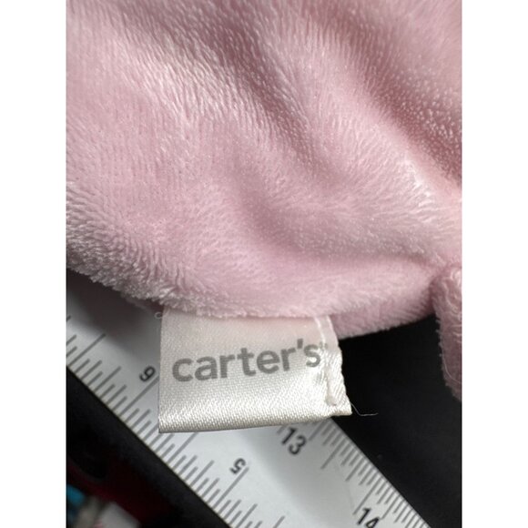 Carters My First Doll Plush Baby Toy Pink Rattle Kitty Slippers Blonde Blue Eyes - Picture 6 of 7